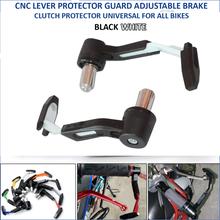 CNC Lever Protector Guard Adjustable Brake Clutch Protector Universal for All Bikes (Black WHITE )