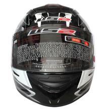 LS2  Rookie Diamond Printed Shine Full Helmet - Black/White/Grey