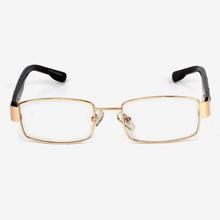 PEE GEE Golden Full Rim Rectangular Metal Frame Eye Glass (Unisex)