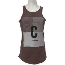 Brown Printed Tank Top For Women