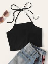 Halter Solid Crop Top