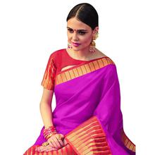 Stylee Lifestyle Magenta  Banarasi Silk Jacquard Saree -2025