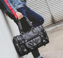 Quality PU Leather Casual Cross-body Messenger Hand Bag For Men- Black