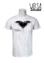 Wosa - Crow wings GOT white Printed T-shirt For Men