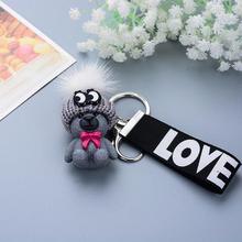 Cartoon Teddy Bear Keychain Cute Bear With Plush Hats