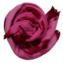 Pink/Maroon Textured 100% Pashmina Shawl For Women