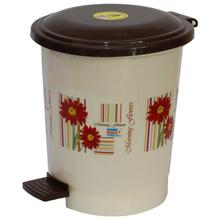 Bagmati Brown Floral Mini Plastic Paddle Bin