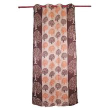 Curtains Buy 2 Get 2 Free [4pcs] [Tree Design]- Brown