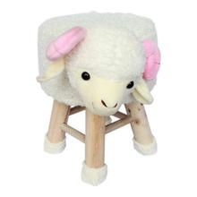 White/Pink Sheep Ottoman