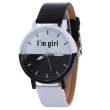 FashionieStore Ladies wristwatch Neutral Black And White Pattern Fashion Leather Quartz Wrist Watch