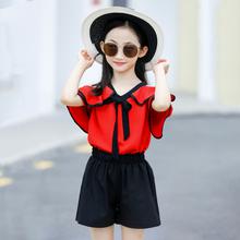 Korean Summer Wear Girls Red Set