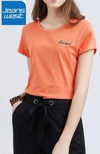 JeansWest Orange T-shirt For Women