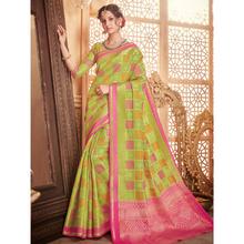 Stylee Lifestyle Green Patola Silk Jacquard Saree (1741)