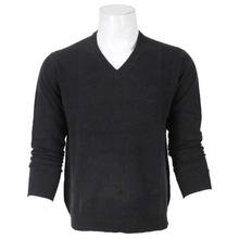 Black Cashmere V-Neck Sweater For Men