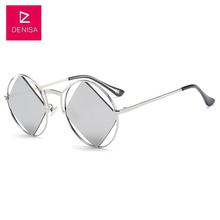 DENISA Retro Round Sunglasses Women Men Fashion Steampunk