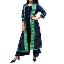 Tshirt and Pant With Outer Style Kurti