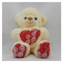 Fuzzy Soft & Cuddly Teddy Bear with Red Heart