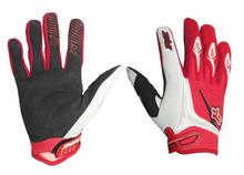 Red and White Fox Bicycle Gloves