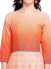 Stylee Lifestyle Orange Rayon Printed Kurti (5058)