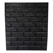 Black Fantasy Castle 3D Foam Stone Wall Sticker For Home Decor