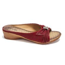 Maroon Bow Designed Sandals For Women