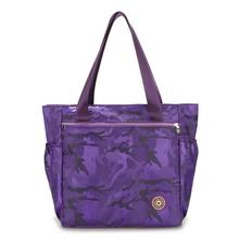 Camouflage Handbags Waterproof Nylon Large Capacity Travel Shopping Bags For Women