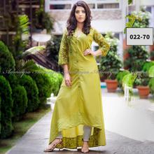 Long A-Cut Green Kurti