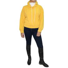 Yellow Fur Inside Hoodies For Women