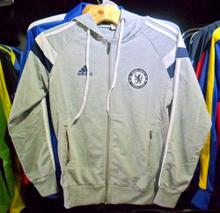 Chelsea FC logo Gray and Blue Track Jacket