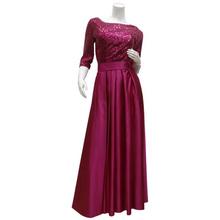 Dark Pink Sequinned Party Gown For Women