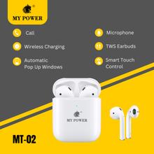 My Power Earbuds Mt02, Bluetooth Earphone, Wireless Earphone, Wireless Earbuds