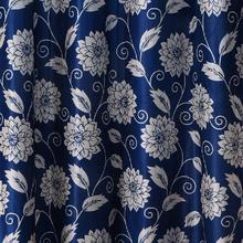 Samrat Curtains With Blue Floral Design