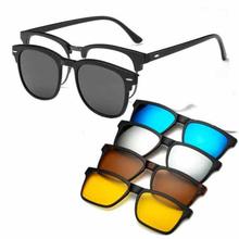 5 in 1 Multi Use Polarized Magnetic Club Master Sunglass