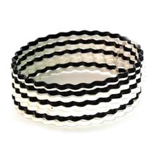 White/Black Brass Bangles Set For Women