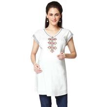 Nine Maternity White Tunic For Women -5337