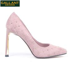 Gallant Gears Lavender Studded Stilettos for Women - 60347-F1882-1