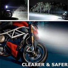 1PC 12-24V H4 Motorcycle 3030 LED Hi-Lo Beam Headlight Head Light Lamp