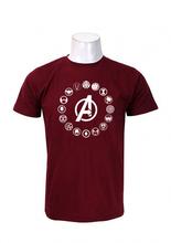 Wosa -AVENGER PRINT Maroon Printed T-shirt For Men