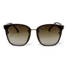 Brown/Golden Framed Square Cateye Sunglasses For Women