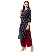 Chokhi Bandhni Women's Rayon Printed Kurta With Palazzo