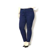 Dark Blue Plus Size Skinny Slim Fit Jeans Pant For Women