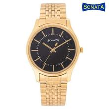 Sonata Analog Black Dial Men's Watch - 77001SM01A