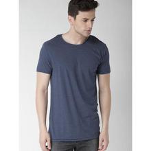 Scotch & Soda Men Blue Striped Round Neck T-shirt