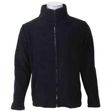 Black Front Zippered Polar Fleece Jacket for Men-MJK1076