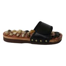 Brown/Black Natural Stone Acupuncture Non-Slip Sandals For Men