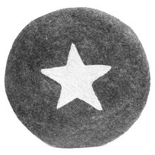 Black/White Star Embroidered Cushion