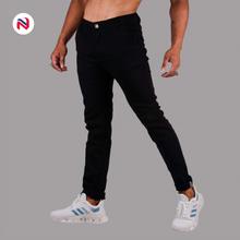 Nyptra Black Stretchable Cotton Chinos For Men