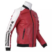 Two Toned Synthetic Leather Jacket For Men - A6606