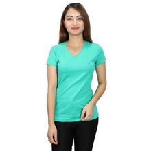 CVT2001 Solid V-Neck T-Shirt- Sea Green