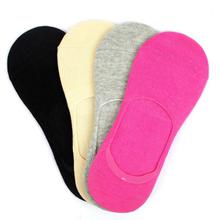 Combo Of 4 Plain Loafer Socks For Women- Multicolored